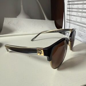 Tory Burch Black and Gold Men's Sunglasses